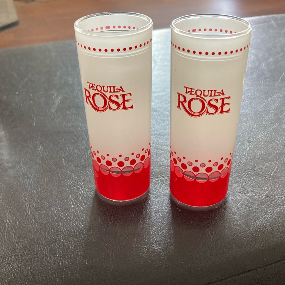 Red and White Shot Glass Set